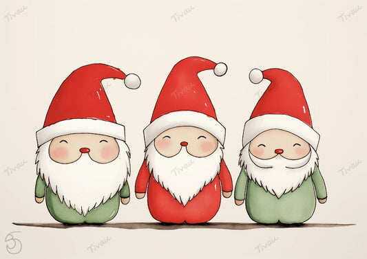 Drei Weihnachtsmännchen