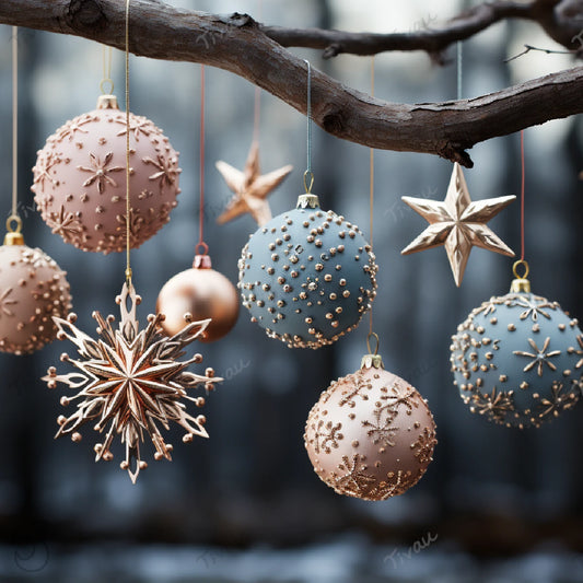 Weihnachtskugeln Pastel